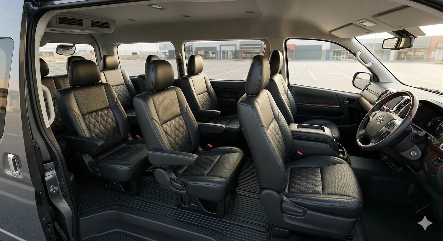 Hiace 10座車內空間