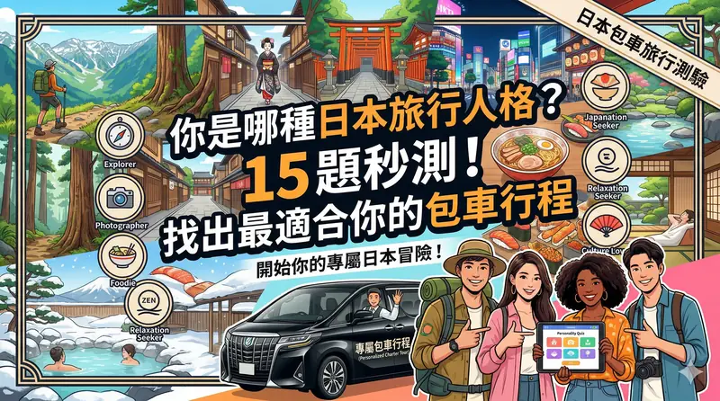 你是哪種日本旅行人格？15 題秒測！找出最適合你的包車行程