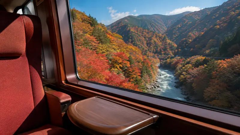 小田急 Romance Car 秋季景色