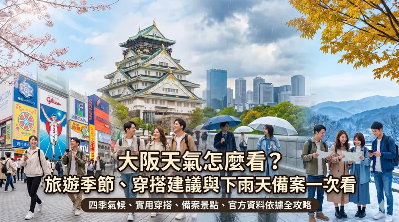 大阪天氣怎麼看？旅遊季節、穿搭建議與下雨天備案一次看