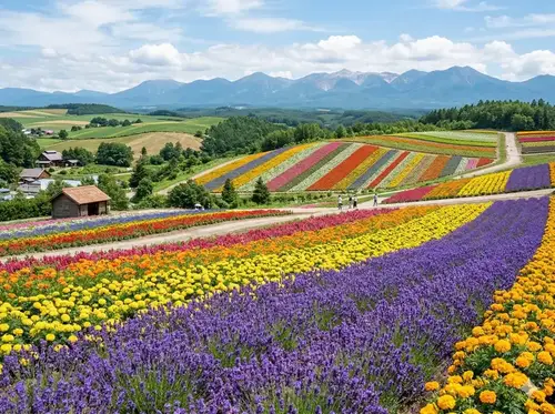 北海道富良野薰衣草花田