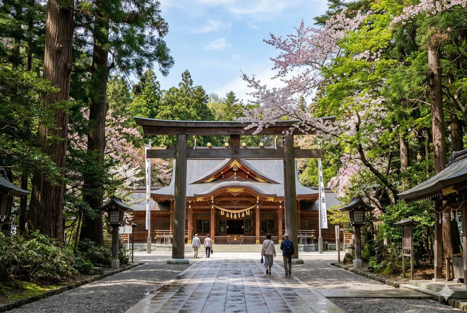 北海道神宮櫻花與梅花同賞