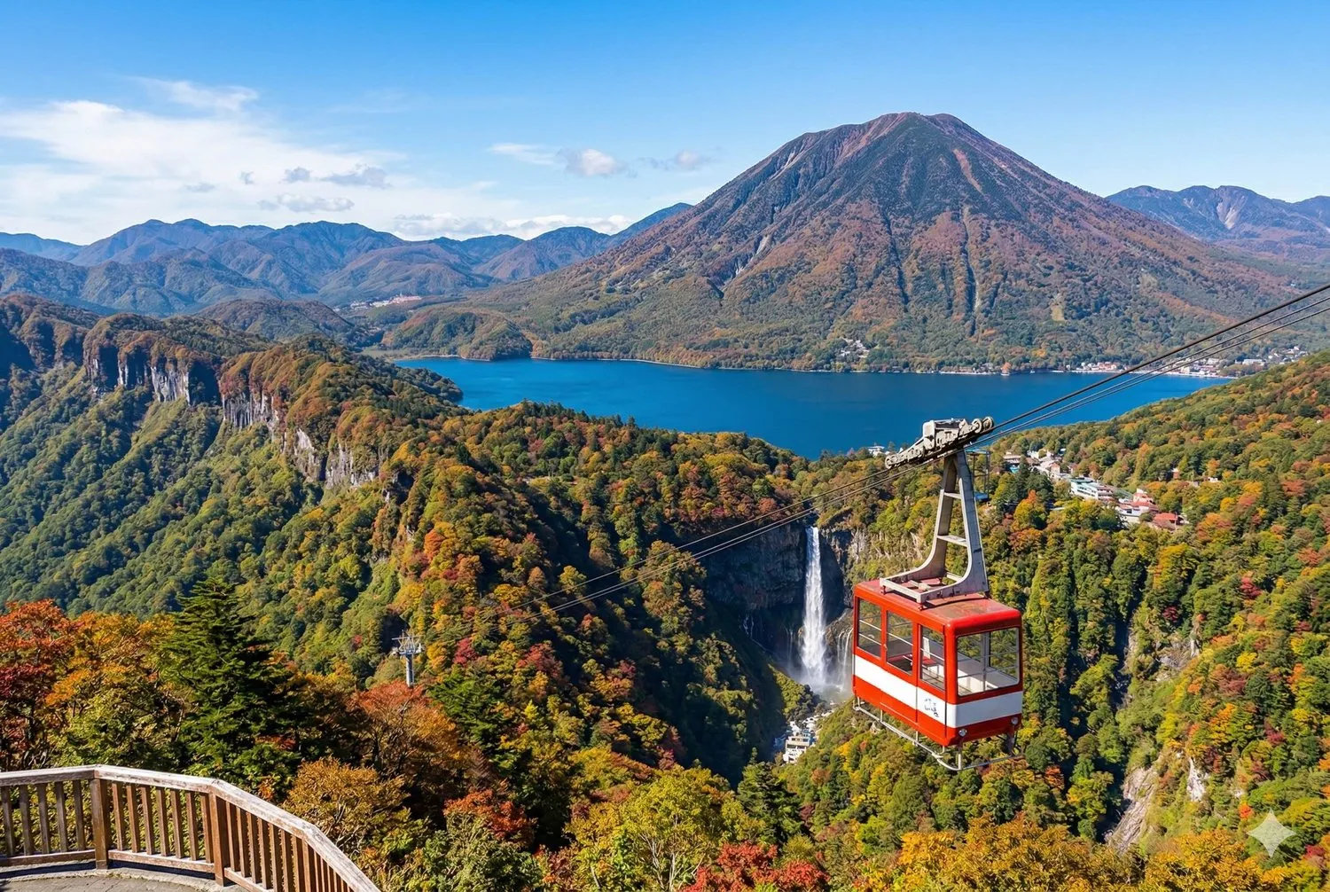 明智平纜車俯瞰日光群山