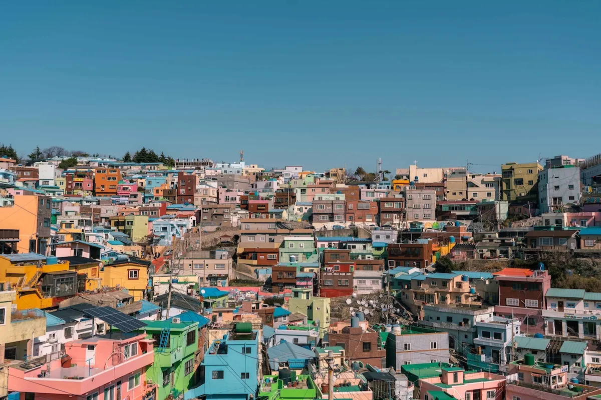 釜山甘川洞文化村彩色房屋