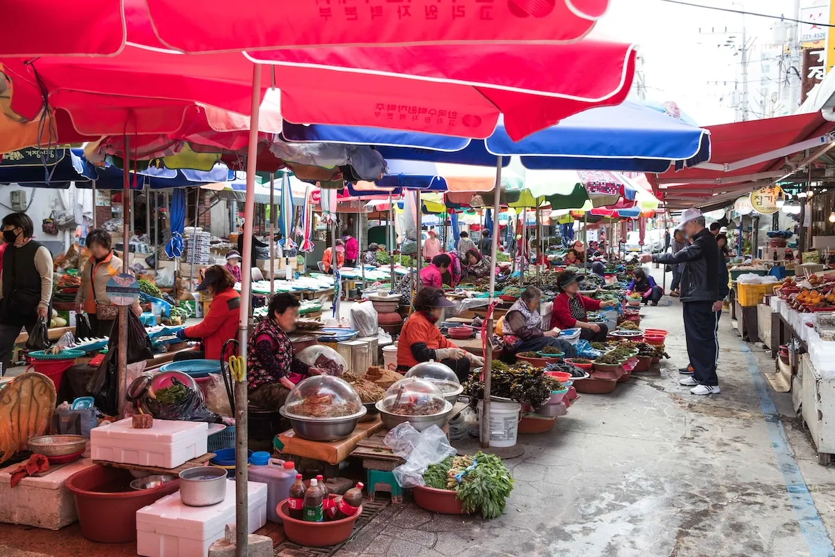 釜山機張市場帝王蟹海鮮