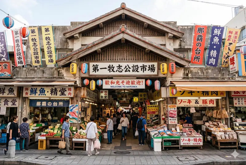 沖繩第一牧志公設市場海鮮攤位