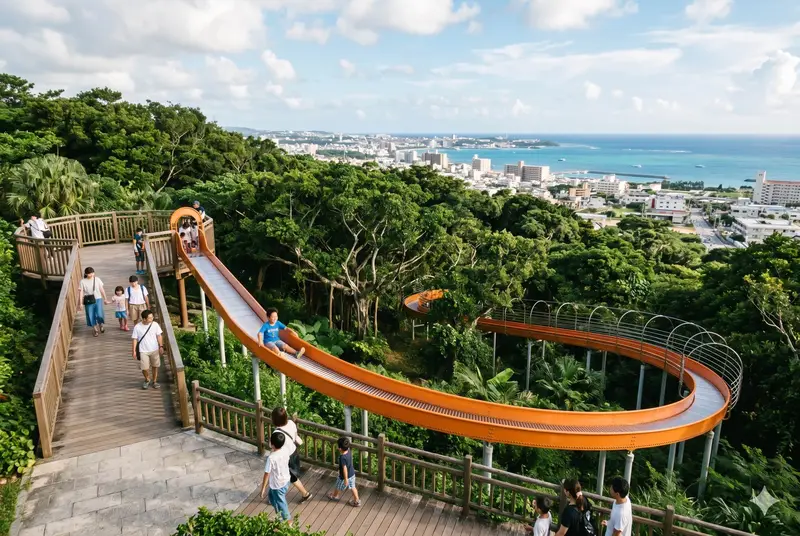 沖繩浦添大公園超長溜滑梯